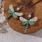 Aretes de libélula bordados bohemios 2