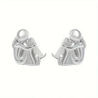 Aretes créoles bicolores Plata y oro 5