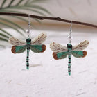 Aretes de libélula bordados bohemios 4