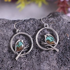 Aretes vintage ave sur branche - Símbolo de liberté y de sérénité 4