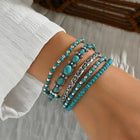 Verónica - Set de Pulseras con Cuentas Turquesa 1