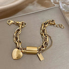 Guadalupe - Pulsera con Dije de Corazón Dorado 4