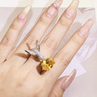 Anillo ajustable Colibrí en pierre précieuse - Zircon, plaqué oro 14 carats 3