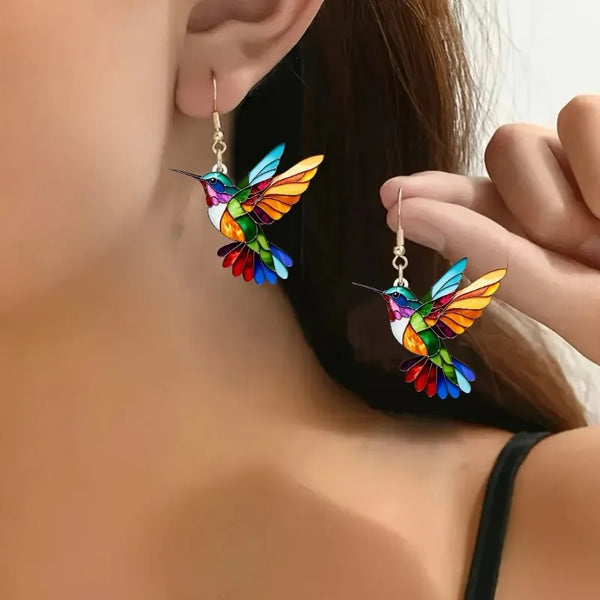 Aretes Colibrí Multicolor