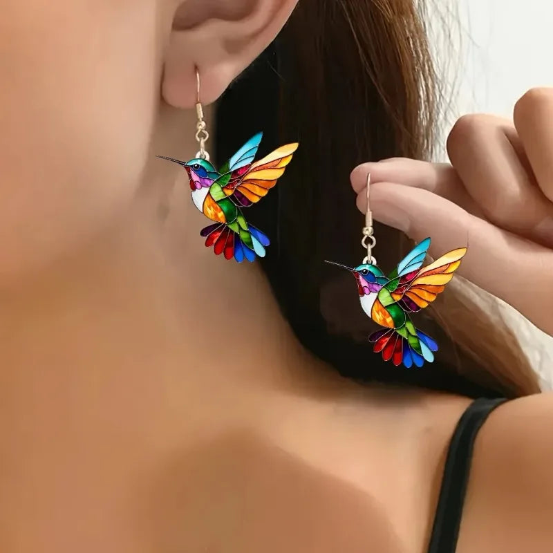 Aretes Colibrí Multicolor