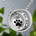 Siempre a mi lado, por siempre en mi corazón - Collar urna con huella en acero inoxidable 1