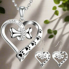 Ensemble de bijoux 2 pièces con breloques Huella, Corazón y os 1