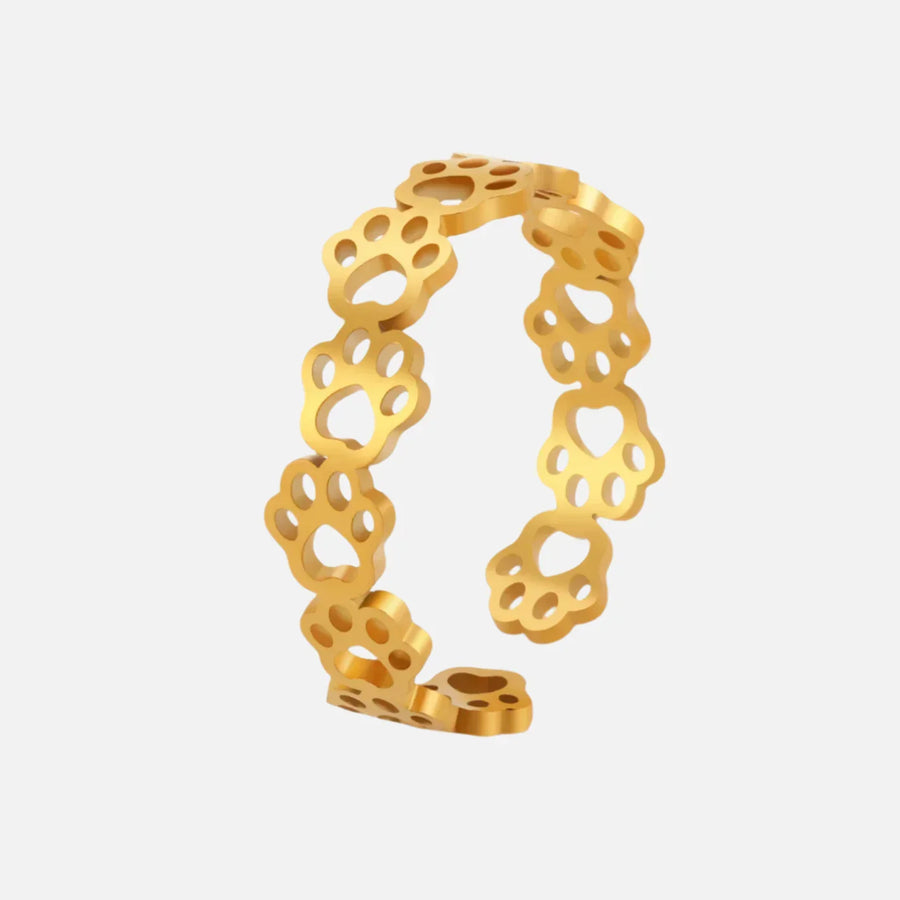 Anillo ajustable Huella de Perro - Fabriquée en Acero inoxidable