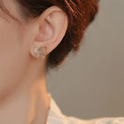 Aretes elegantes de mariposa en zirconia 4