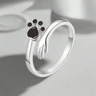 Anillo ajustable en Plata de ley 925 - Motif Empreintes de Main y de Huella 3