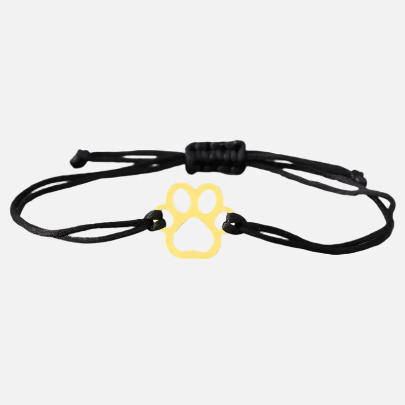 Pulsera Cordon Empreinte de Huella - Design ajustable Negro y Rojo