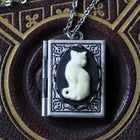 Collar Colgante vintage livre de Gato - Pages rotatives 4