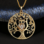 Collar Búho Dorado - Árbol de la vida 1