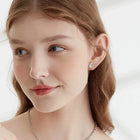 Aretes étreintes de Gato bicolores Plata y oro 4
