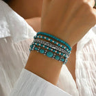 Verónica - Set de Pulseras con Cuentas Turquesa 2