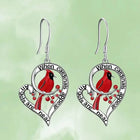 Aretes conmemorativos de cardenal - Diseño de corazón colgante 1