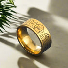 Anillo large en Acero inoxidable para Perro - Motif gravé para Mujer 2