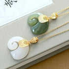 Collar Colgante Éléphant en Jade de Hetian - Chaîne Plaqué oro 18 Carats para Mujer 5