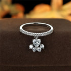 Anillo vintage Huella de Gato y pierre Corazón - Ton oro y Plata 3