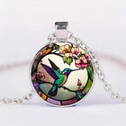 Collar Colgante dôme en verre Colibrí 1