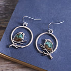 Aretes vintage ave sur branche - Símbolo de liberté y de sérénité 2