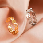 Anillo ajustable Huella de Perro - Fabriquée en Acero inoxidable 4