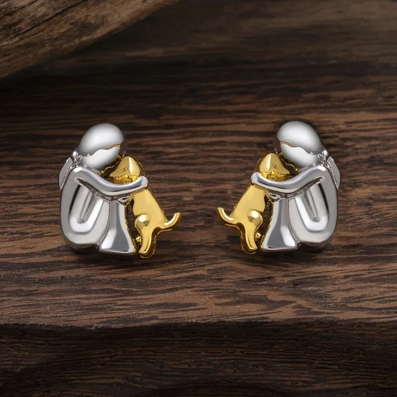 Aretes créoles bicolores Plata y oro