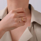 Anillo Empreinte de Huella Doradoe - Acero inoxidable 3