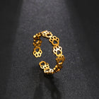 Anillo ajustable Huella de Perro - Fabriquée en Acero inoxidable 3