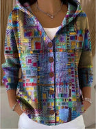 Paloma | Chaqueta de Punto Estampada con Capucha 1