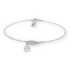 Pulsera conmemorativa en plata con ala de ángel y huella - Hecha a mano 2