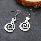 Aretes spirales Gato vintage 5