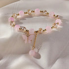 Hermoso Pulsera Extensible Perlé Mariposa 4