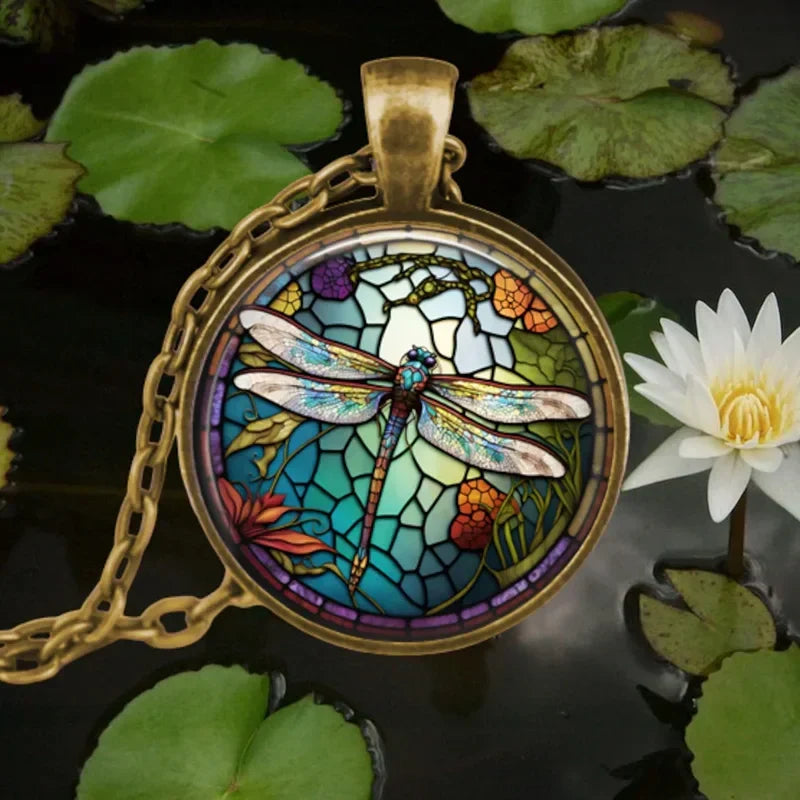 Collar Colgante en verre con animal esprit de la forêt