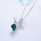 Collar de colibrí brillante con zirconia 2