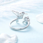 Anillo étincelante ajustable Colibrí con strass 3