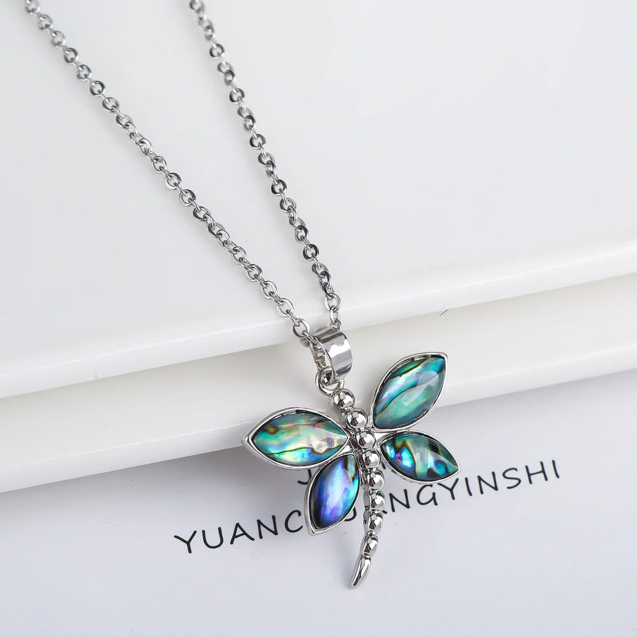 Collar Colgante Mariposa en coquillage naturel