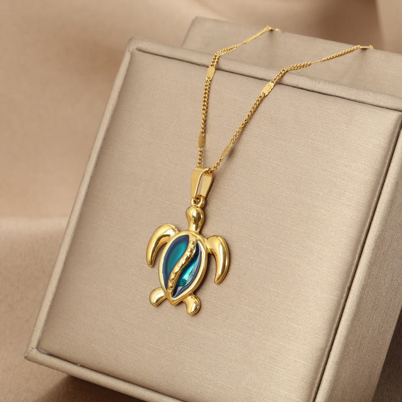 Collar Tortue Rêves Océaniques Azuls