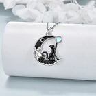 Collar Colgante lune y cristal Gato Negro 1