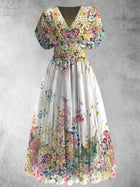 Rosalinda | Vestido Maxi Floral de Manga Corta 4