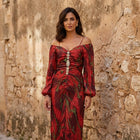 Gregoria™ | Vestido Largo Floral con Escote Profundo 4