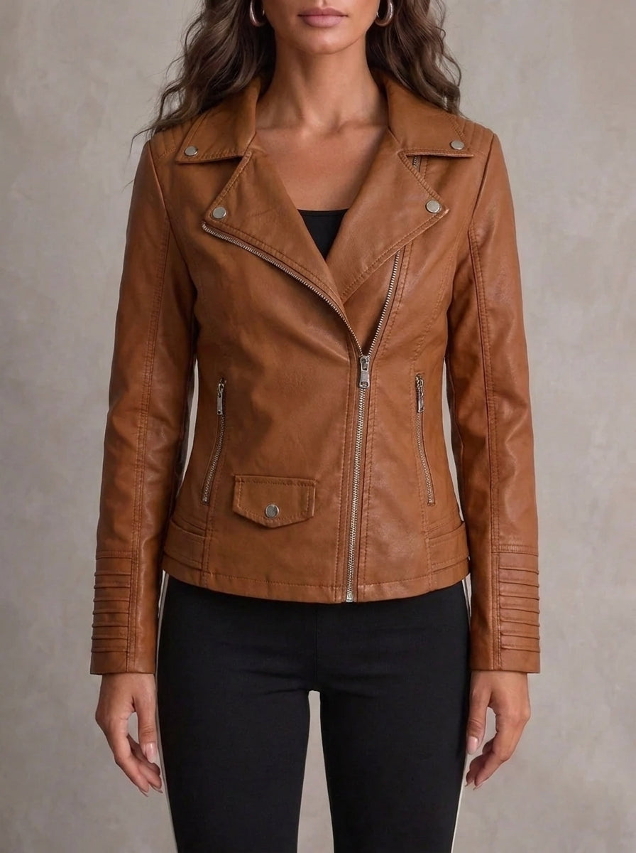 Alejandra - Chaqueta de Piel Resistente y Elegante