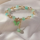Hermoso Pulsera Extensible Perlé Mariposa 5