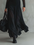 Neroa | Vestido maxi holgado de tul negro 3