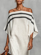 Aveline™ | Vestido Maxi Off-Shoulder con Mangas Murciélago 3