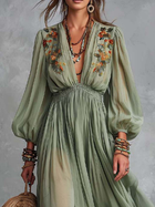 Élodine™ | Vestido Maxi Bohemio con Estampado Floral 3
