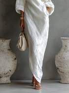 Elise™ | Elegante Vestido Maxi de Un Hombro en Blanco 3