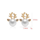 Aretes Perlas renne de Noël 5