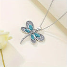 Collar con colgante de libélula - Sueños de plata 1