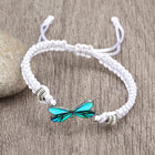 Pulsera tejida a mano con libélulas 5